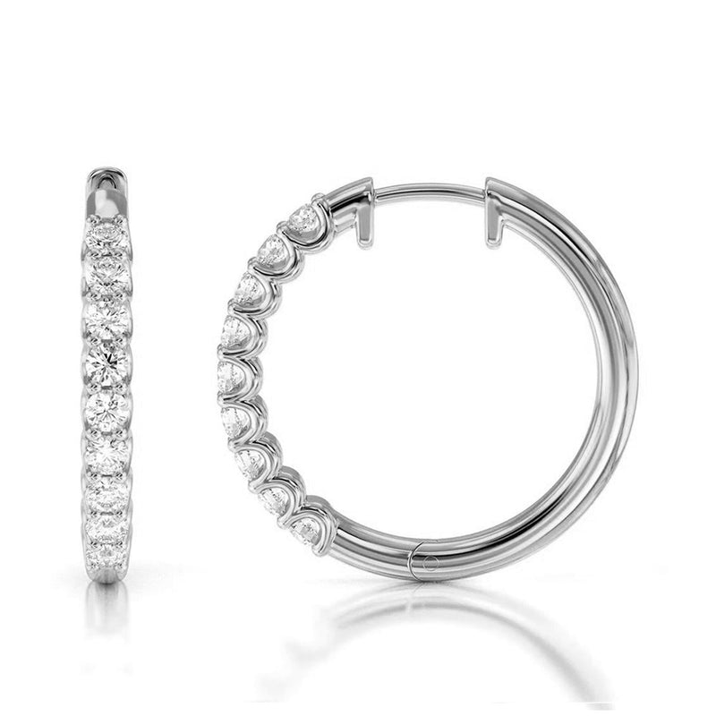 Diamond Hoop Earrings
