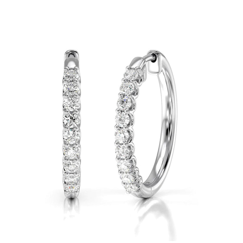 Diamond Hoop Earrings