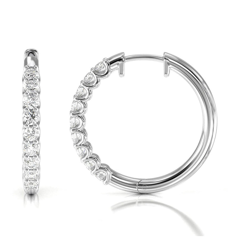 Diamond Hoop Earrings
