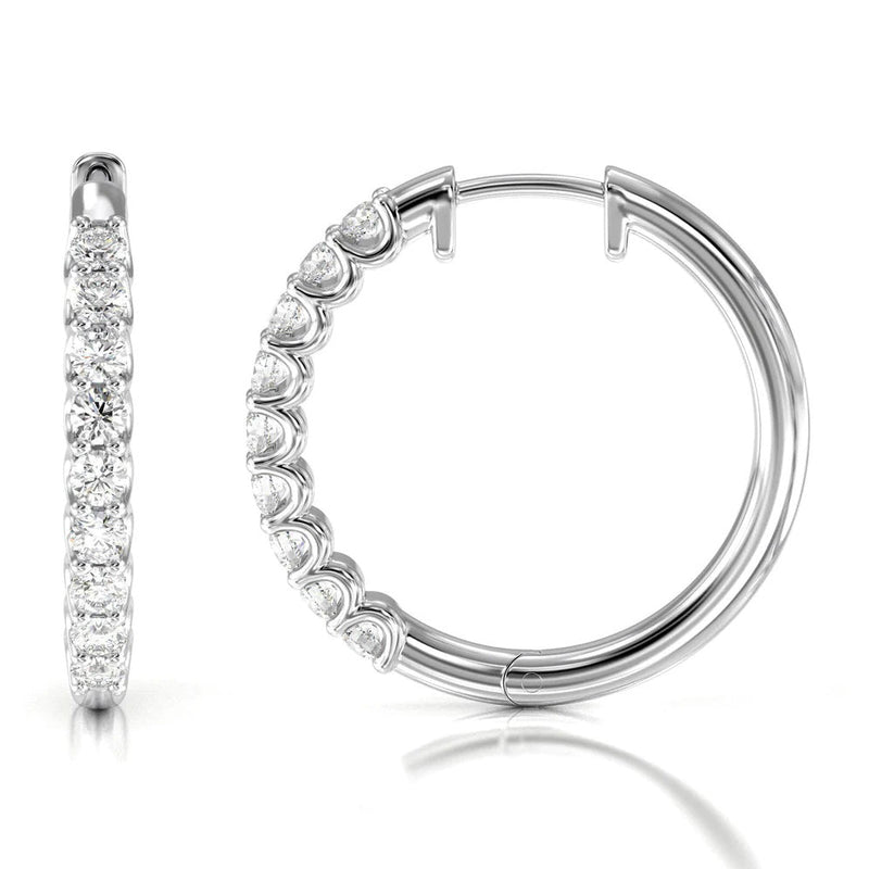 Diamond Hoop Earrings