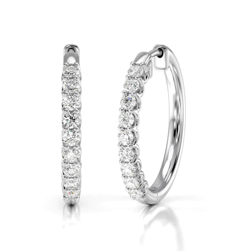 Diamond Hoop Earrings