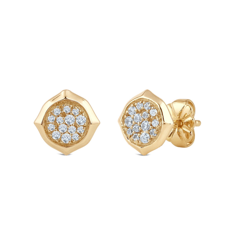 Signature Pave Diamond Stud Earrings