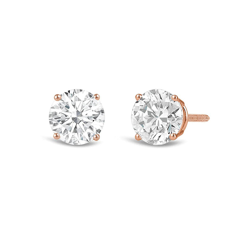Premium Round Diamond Four Prong Studs (E+ VS+)