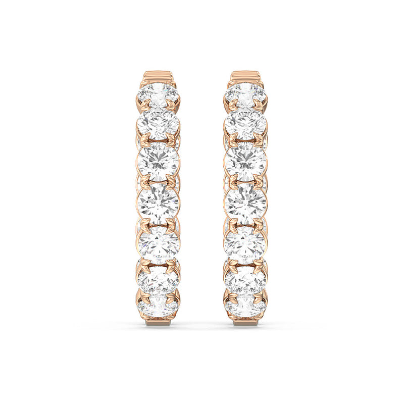 Inside-Out Round Shape Hoop Earrings