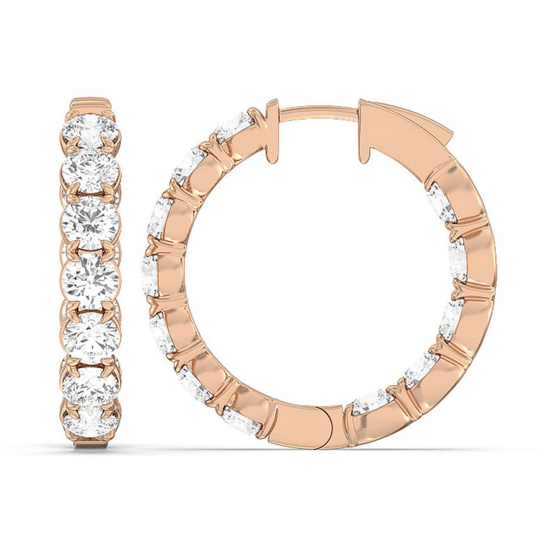 Inside-Out Round Shape Hoop Earrings