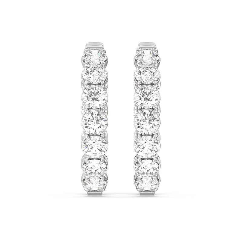 Inside-Out Round Shape Hoop Earrings