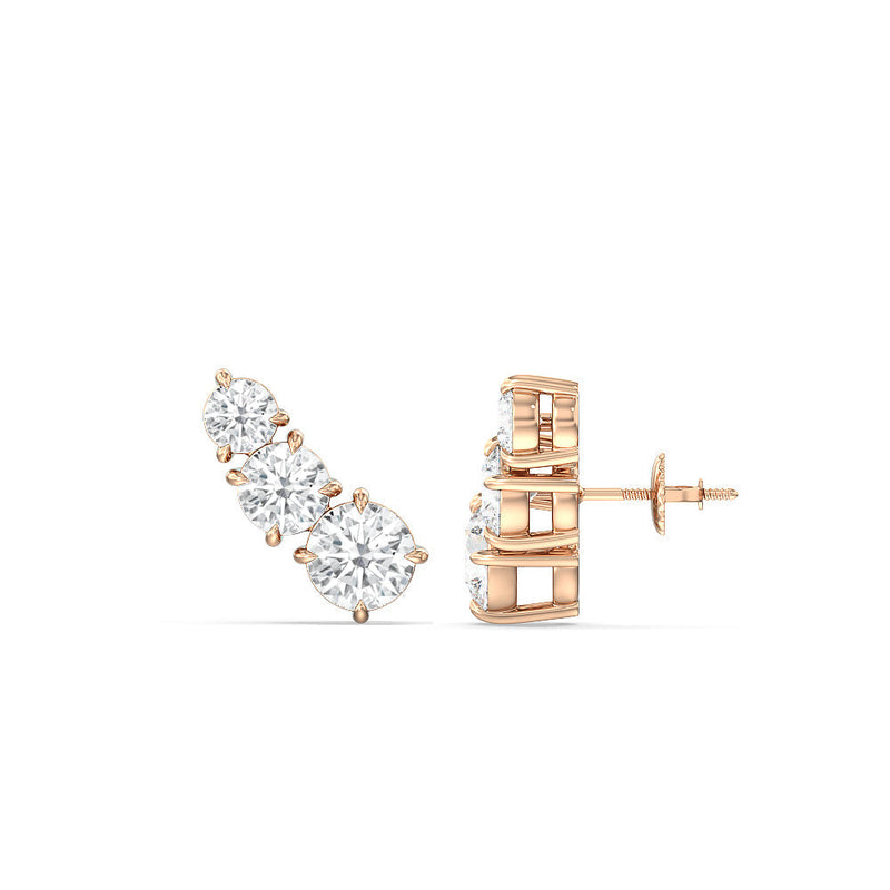 Trilogy Graduating Climber Earrings