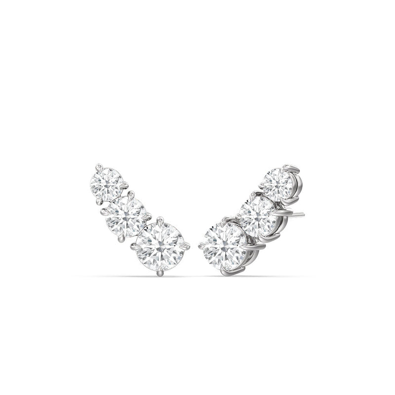 Trilogy Graduating Climber Earrings