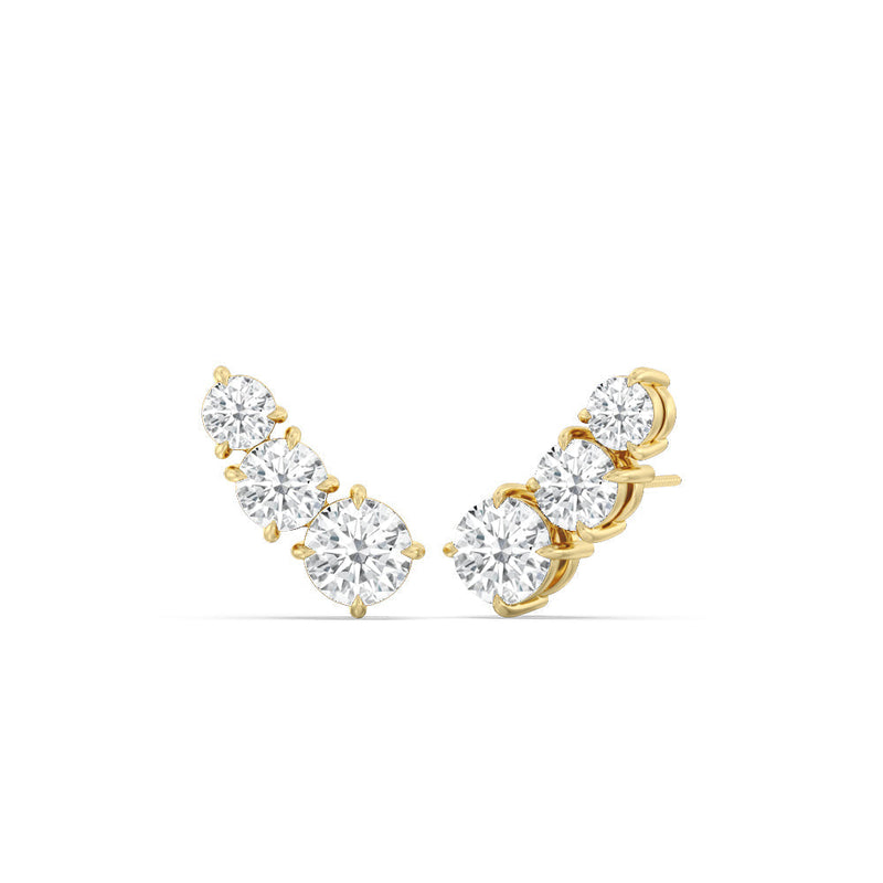 Trilogy Graduating Climber Earrings
