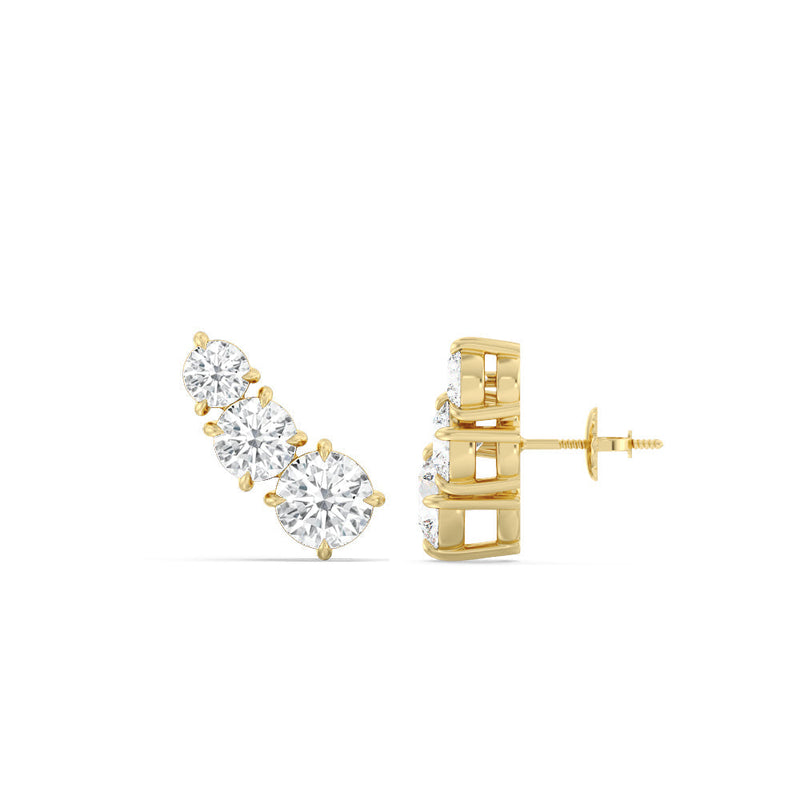 Trilogy Graduating Climber Earrings