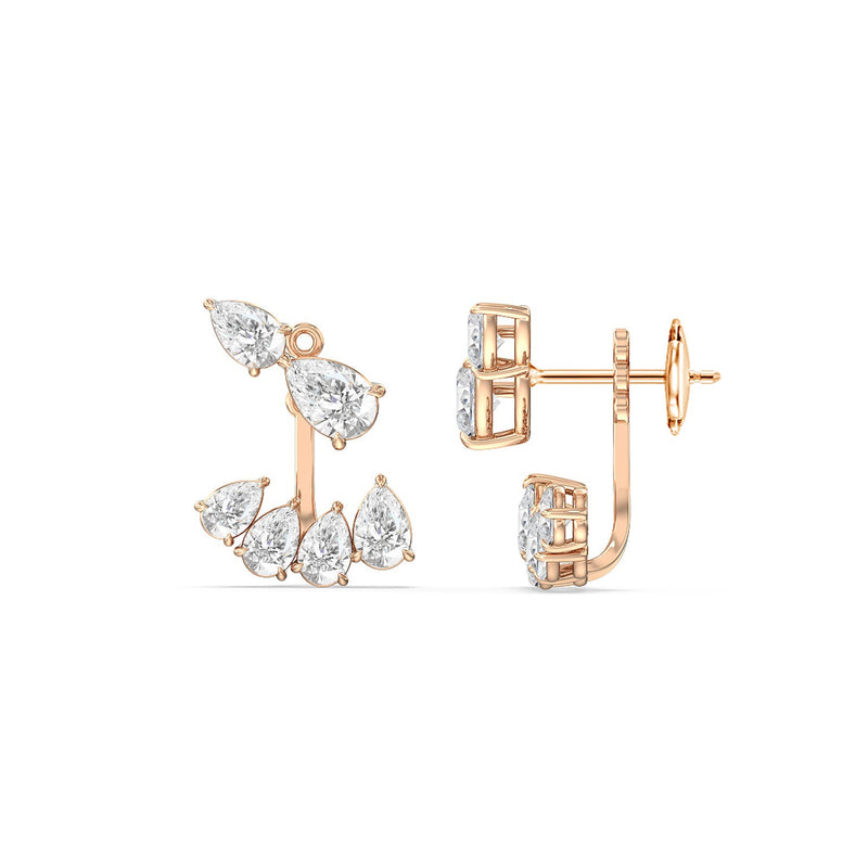 Front-Back Graduating Pear Earrings
