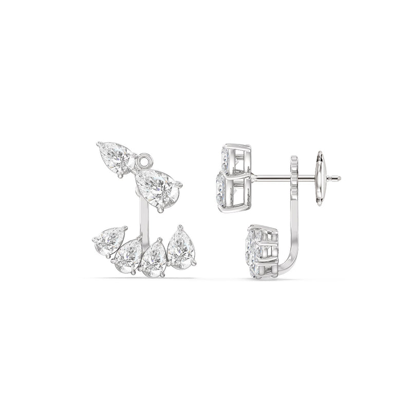 Front-Back Graduating Pear Earrings