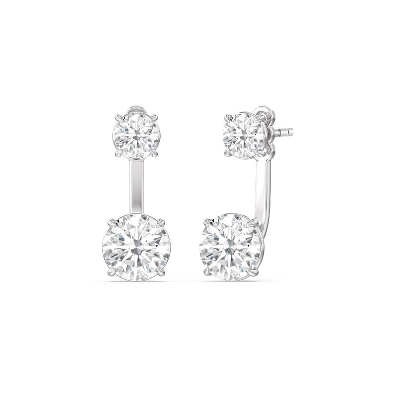 Toi et Moi Round Front Back Earring