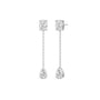 Oval and Teardrop Station Earrings