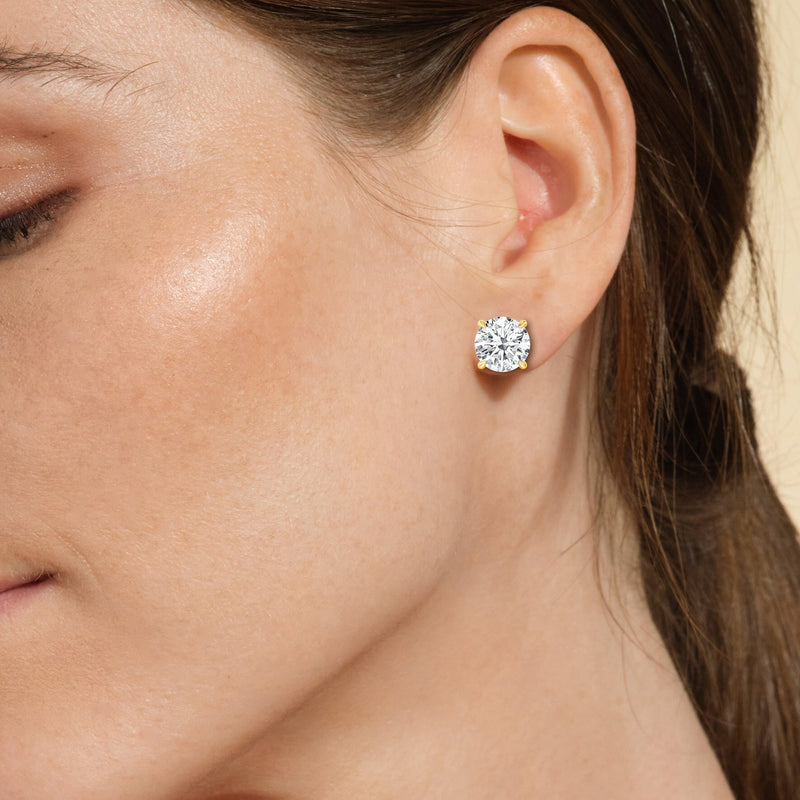 Certified Lab Diamond Luxe Four Prong Stud Earrings (IGI F+ VS+)