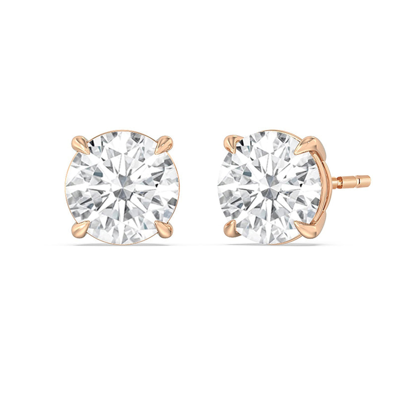 Certified Lab Diamond Luxe Four Prong Stud Earrings (E+ VVS+)