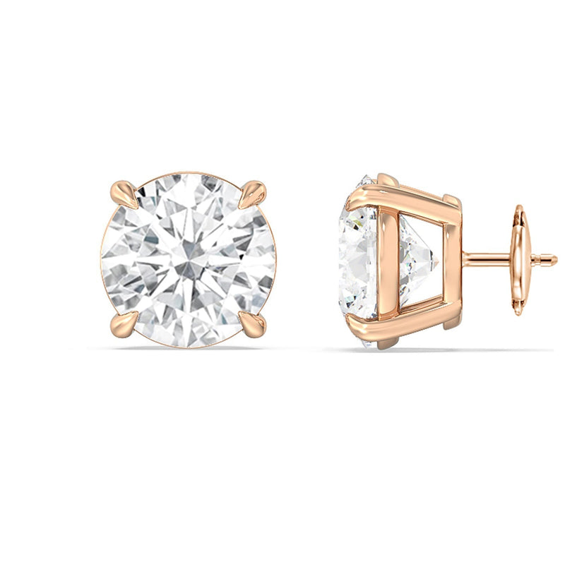 Certified Lab Diamond Luxe Four Prong Stud Earrings (E+ VVS+)
