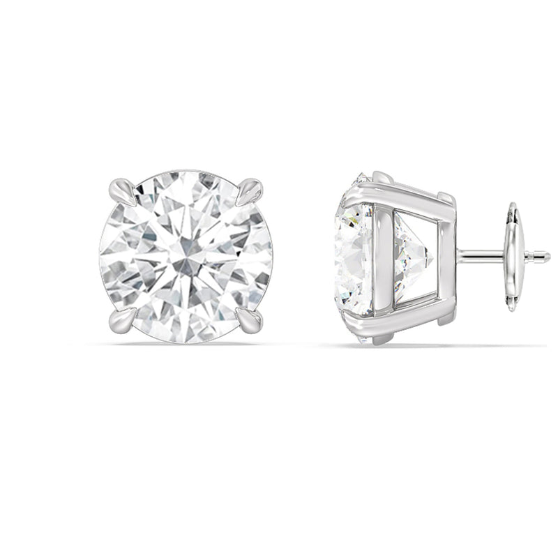 Certified Lab Diamond Luxe Four Prong Stud Earrings (E+ VVS+)