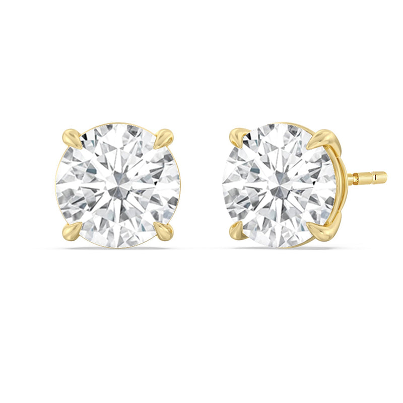 Certified Lab Diamond Luxe Four Prong Stud Earrings (E+ VVS+)