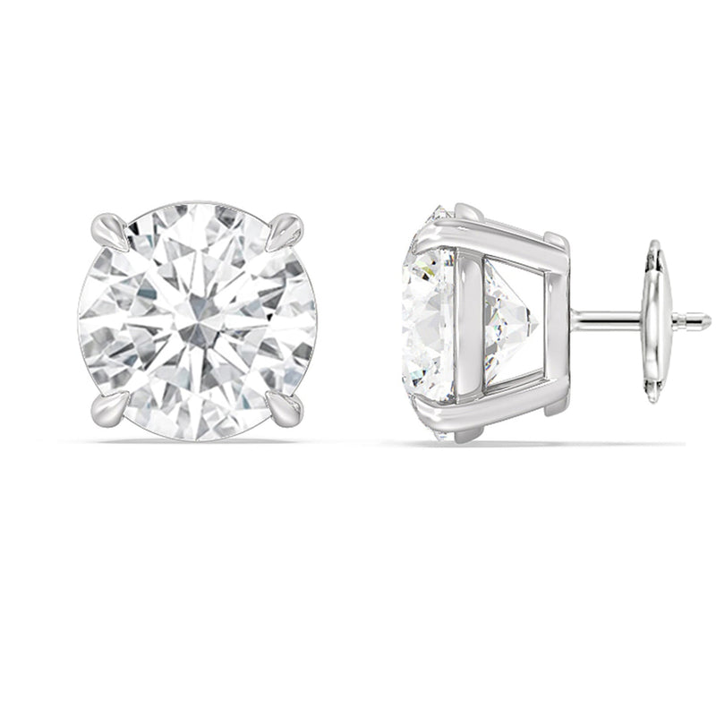 Certified Lab Diamond Luxe Four Prong Stud Earrings (E+ VVS+)