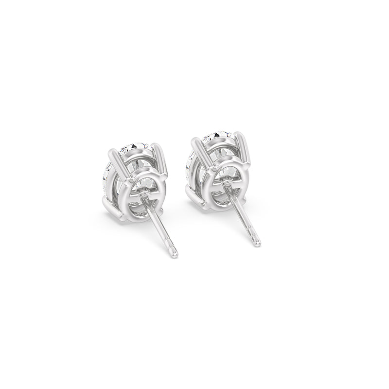 Classic Oval Diamond Stud Earrings