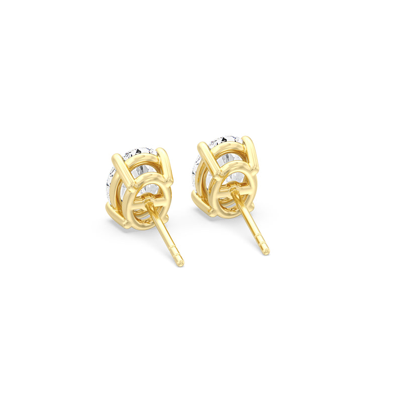 Classic Oval Diamond Stud Earrings