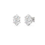 Six Prong Oval Stud Earrings