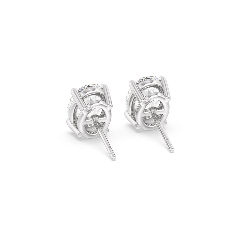 Classic Oval Diamond Stud Earrings