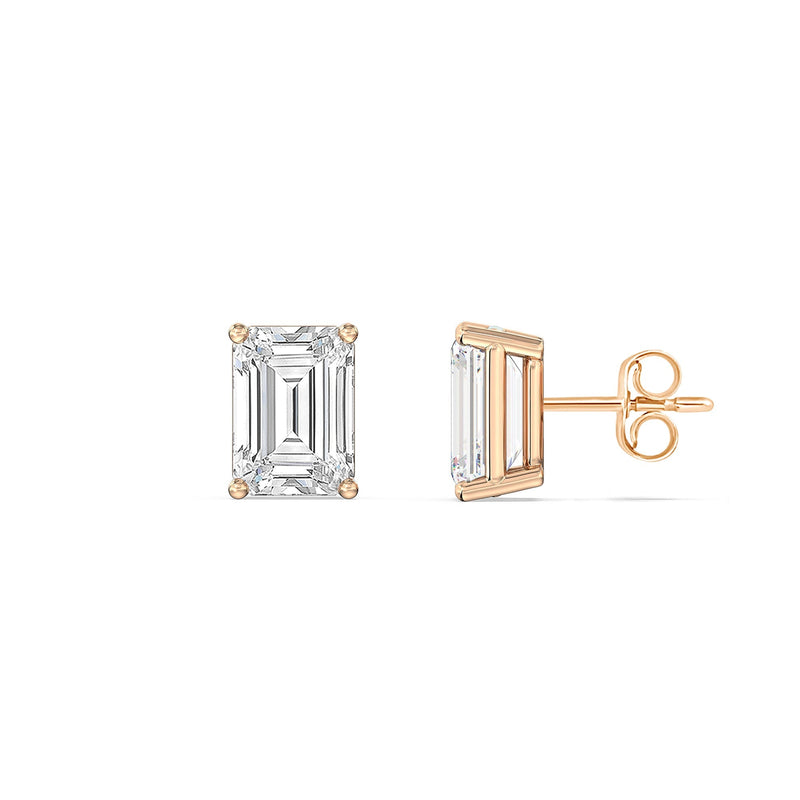 Classic Emerald Stud Earrings (F/G VS+)