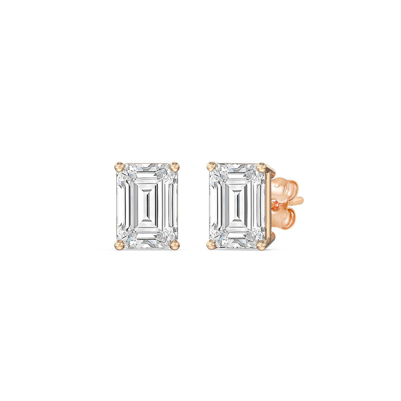 Classic Emerald Stud Earrings (F/G VS+)