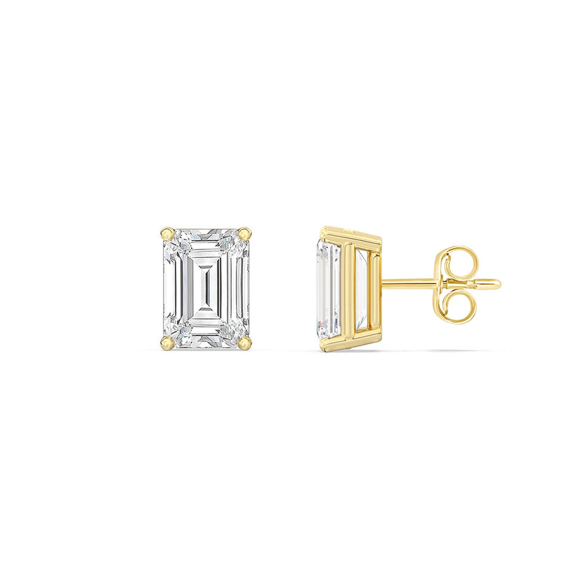 Classic Emerald Stud Earrings (F/G VS+)