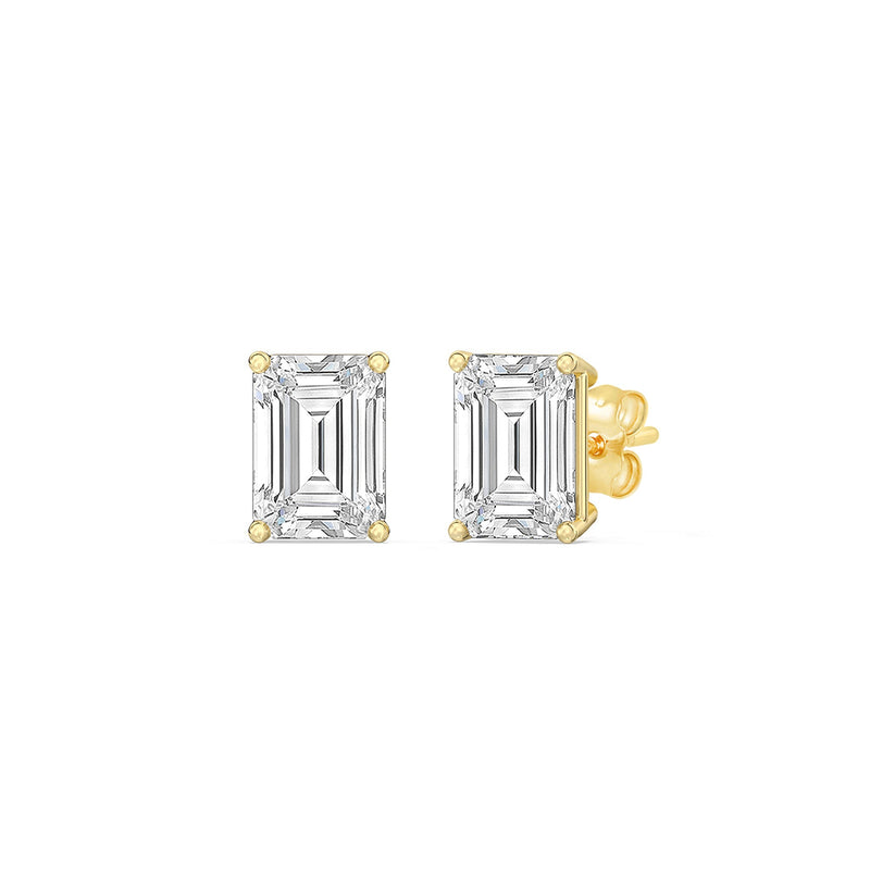 Classic Emerald Stud Earrings (F/G VS+)