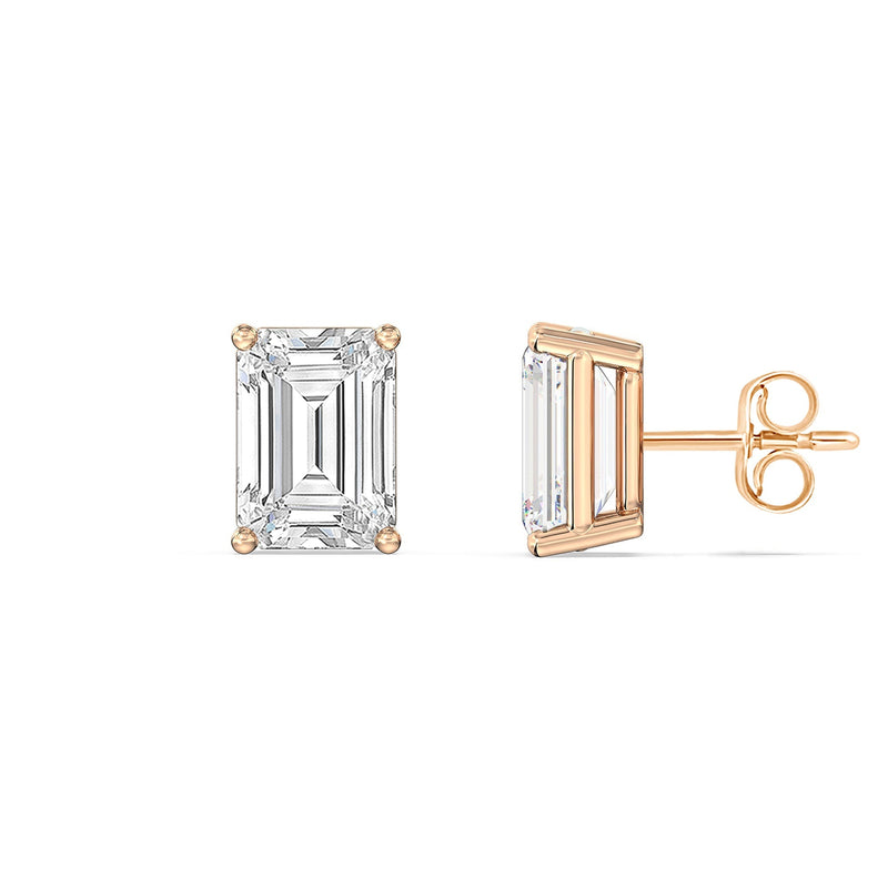 Classic Emerald Stud Earrings (F/G VS+)