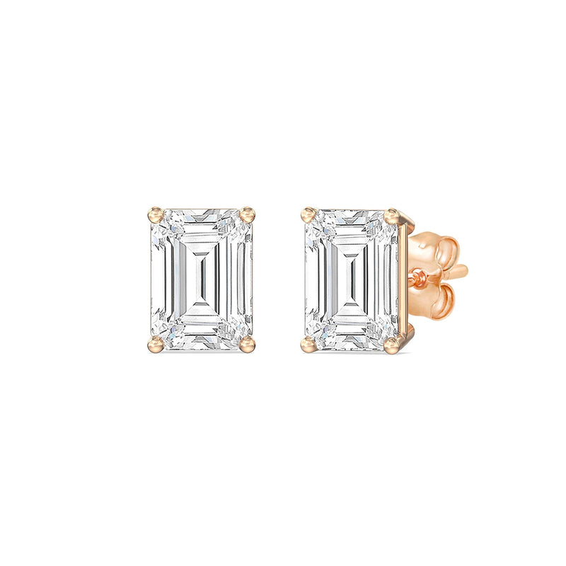 Classic Emerald Stud Earrings (F/G VS+)