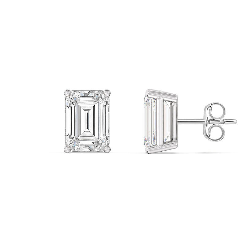 Classic Emerald Stud Earrings (F/G VS+)