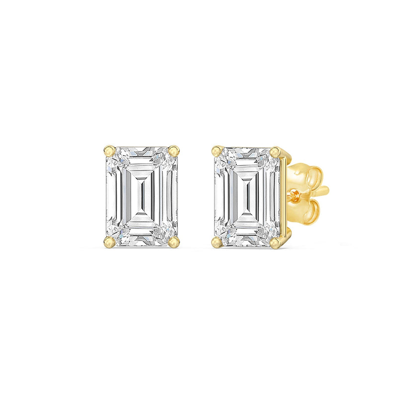 Classic Emerald Stud Earrings (F/G VS+)