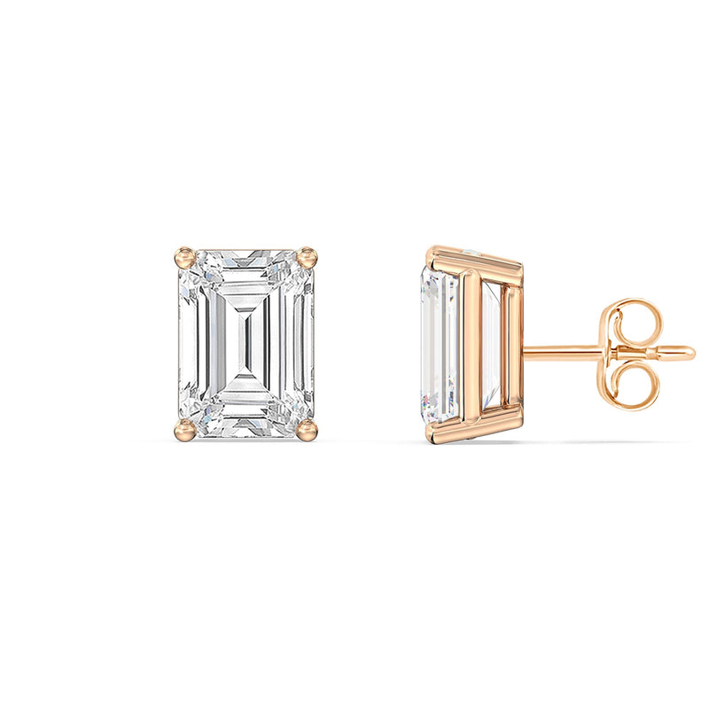 Classic Emerald Stud Earrings (F/G VS+)