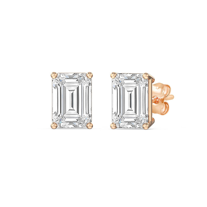 Classic Emerald Stud Earrings (F/G VS+)