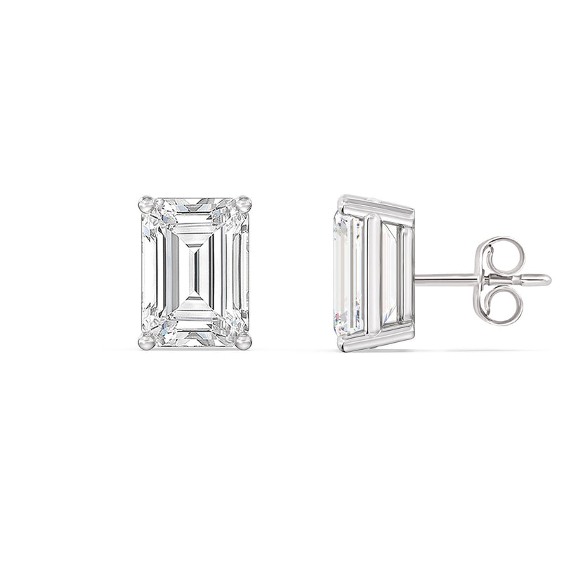 Classic Emerald Stud Earrings (F/G VS+)