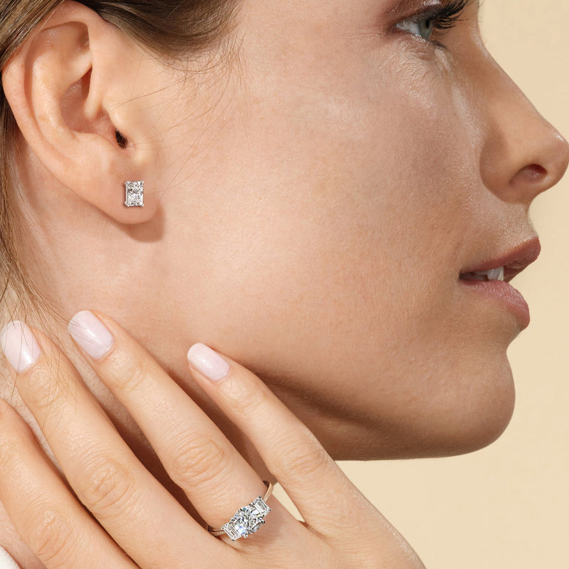 Classic Radiant Stud Earrings