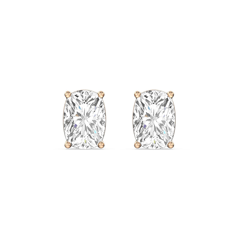 Classic Elongated Cushion Stud Earrings