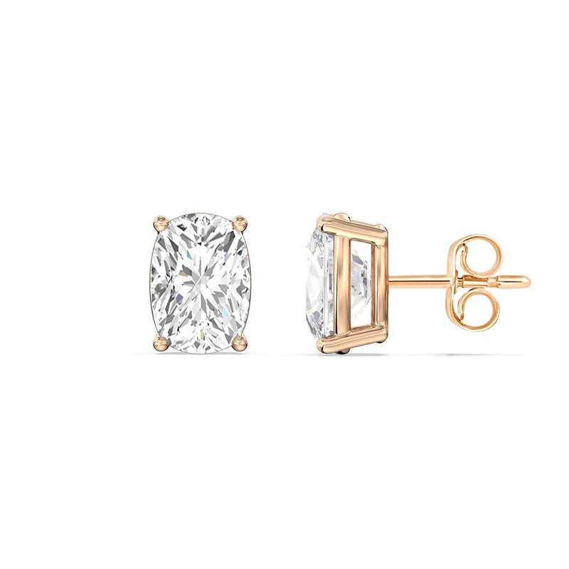 Classic Elongated Cushion Stud Earrings