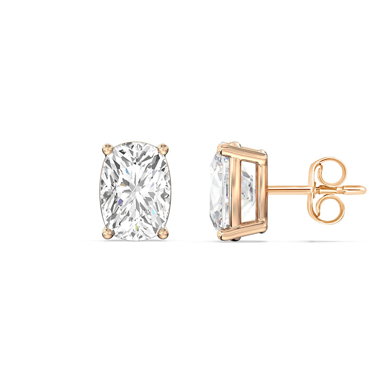 Classic Elongated Cushion Stud Earrings