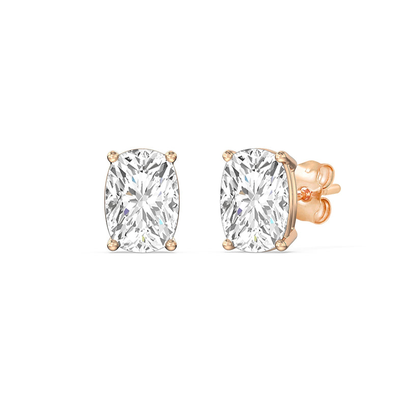 Classic Elongated Cushion Stud Earrings