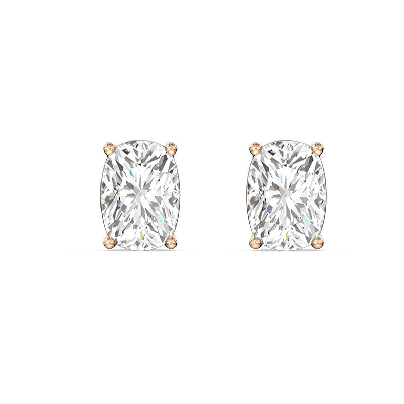 Classic Elongated Cushion Stud Earrings