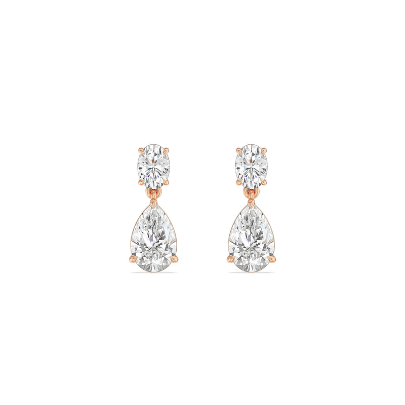 Elegance Oval and Pear Drop Studs