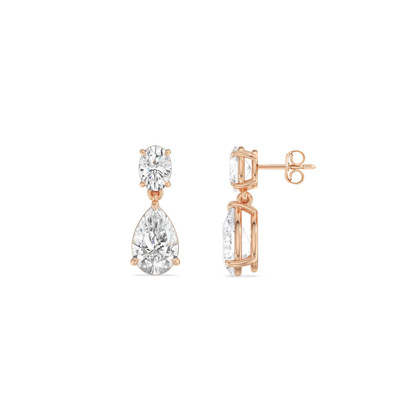 Elegance Oval and Pear Drop Studs