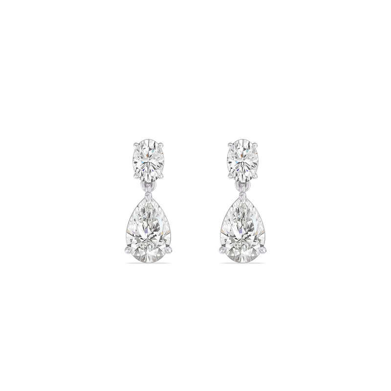 Elegance Oval and Pear Drop Studs