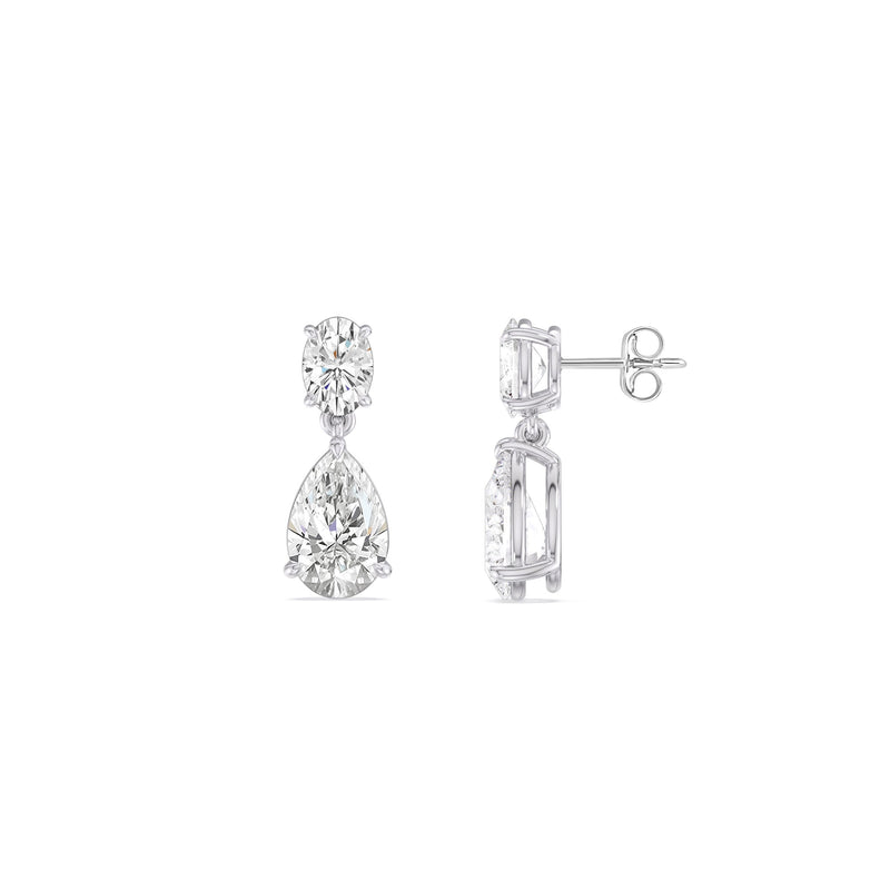 Elegance Oval and Pear Drop Studs