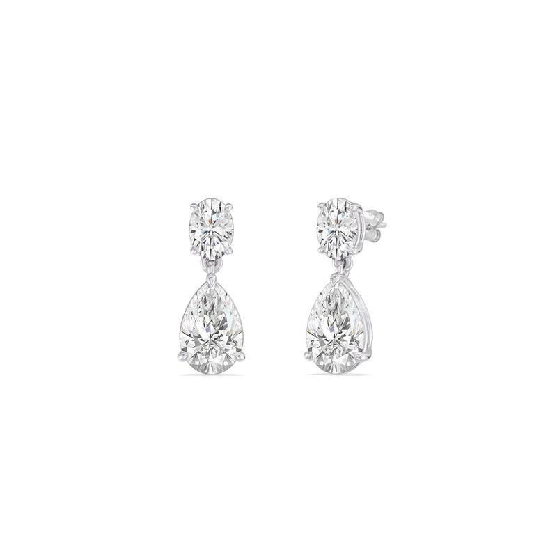 Elegance Oval and Pear Drop Studs